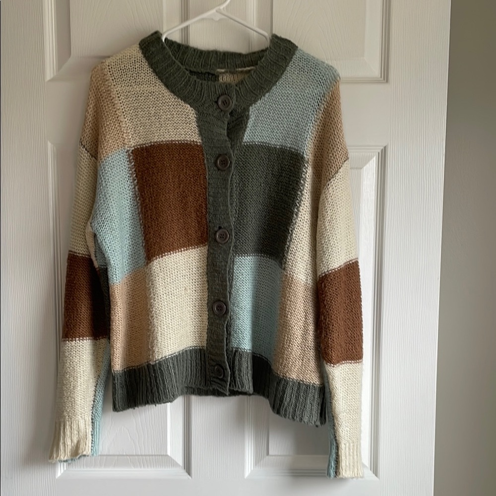 SHEIN Colorblock Cardigan